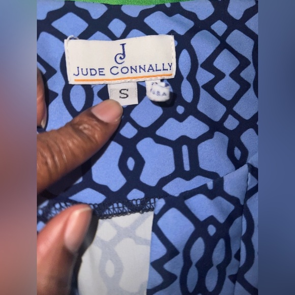 Jude Connally Elegant Blue Patterned Dress size Small - Picture 4 of 5